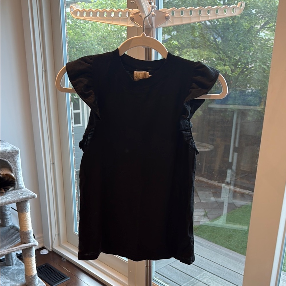 Nation LTD Black Ruffle Sleeve Blouse XS